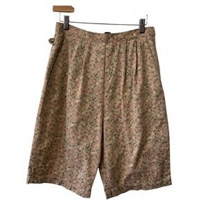 Vintage 90s GAP Floral Pleated Bermuda Shorts Size 7/8 Japan Cottagecore Retro